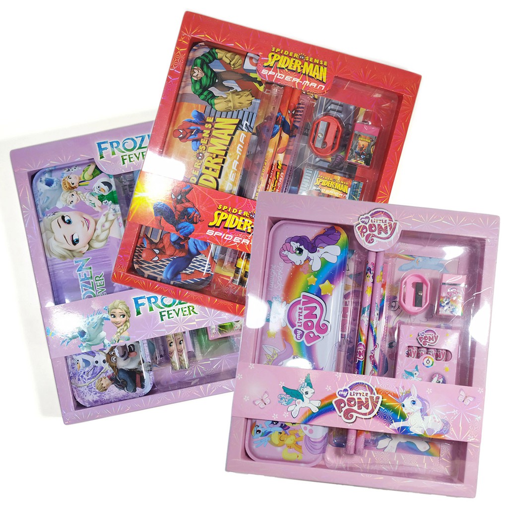 

SET Alat Tulis Anak Karakter Kotak Pensil Krayon Crayon Penggaris Rautan Penghapus Kids Stationary