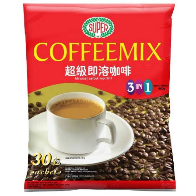 

Super Coffeemix 3 in 1 20g x 30's 600gr
