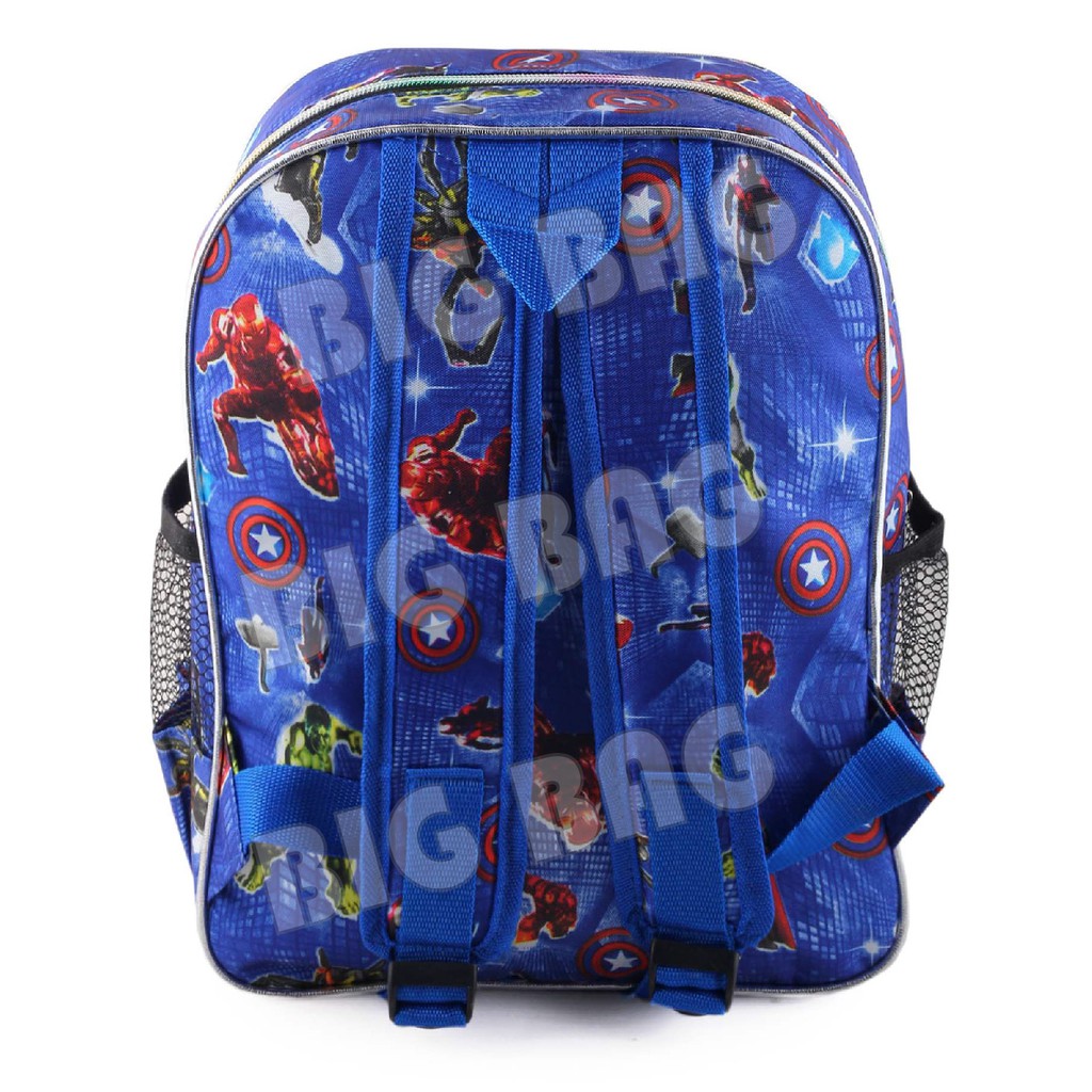 Tas Anak Laki Laki Karakter ULTRAMEN / CAPT AMERICA EXTRA - THE FORBIDDEN - RANSEL LED + BOTOL Minum