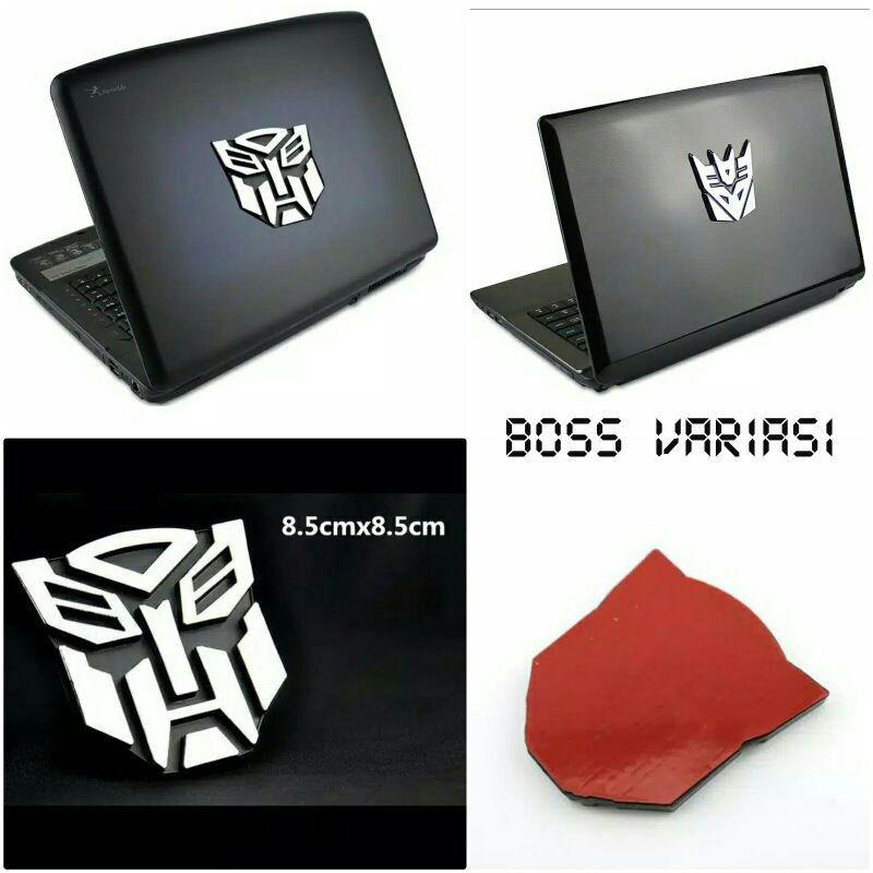 Transformers Stiker 3D Plastic Chrome Sticker Robot