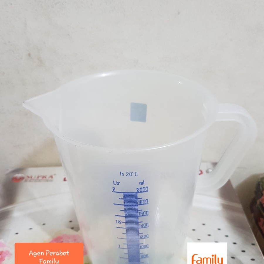 GELAS UKUR / GELAS TAKARAN 2 LITER GREEN LEAF SANGAT TEBAL