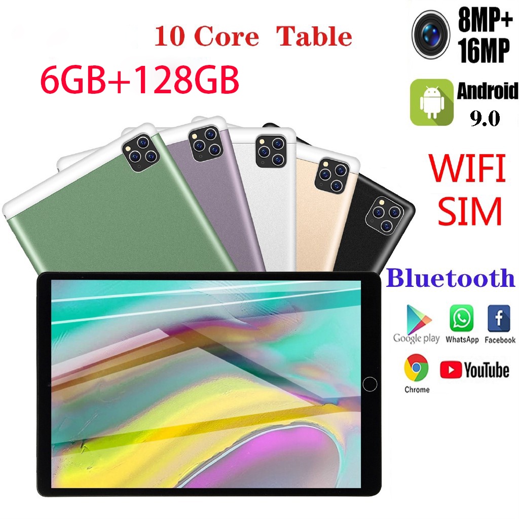 Tablet PC 6G+128GB Android 9.0 dual camera GPS WiFi tablet PC 2560*1600 IPS screen tablet PC Android system