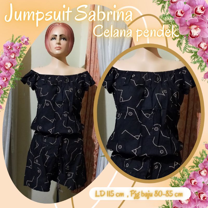 Image of Jumpsuit Sabrina celana pendek #7
