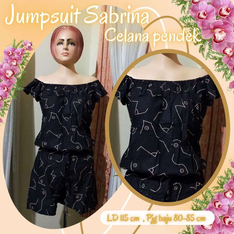 Jumpsuit Sabrina celana pendek