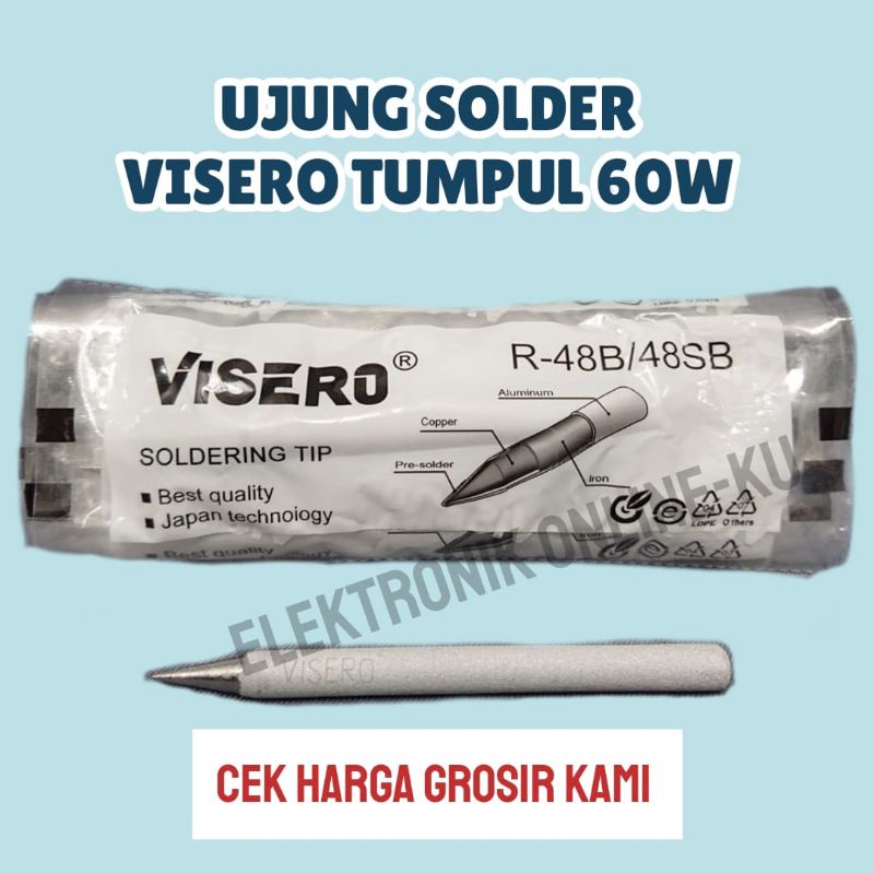 UJUNG SOLDER VISERO TUMPUL 60W METALIC