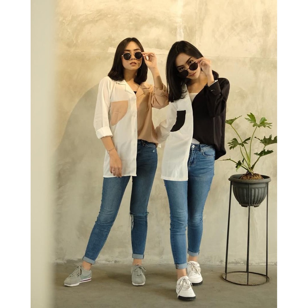 SF Liza Blouse  Original Koleksi Terbaru Termurah Baju Wanita Lucu Kekinian Modis Modern Casual