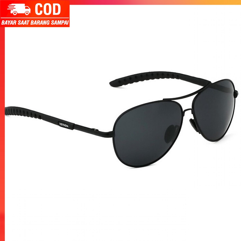 (100% BARANG ORI) Veithdia Kacamata Aviator Polarized Sunglasses - 3360