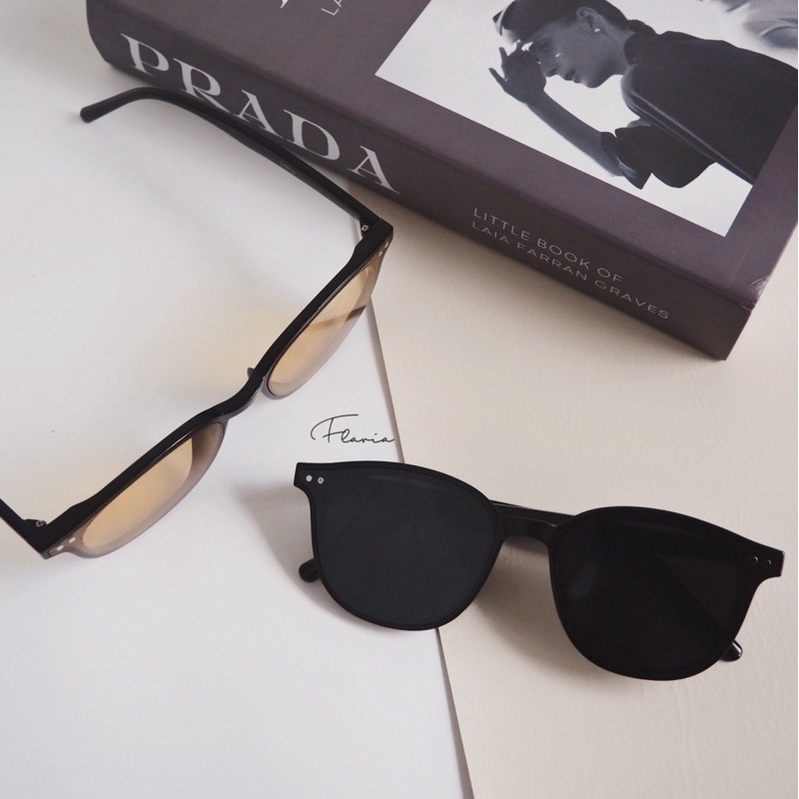 Flavia Eyewear - Kacamata Hitam Sole Round Acetat Anti UV