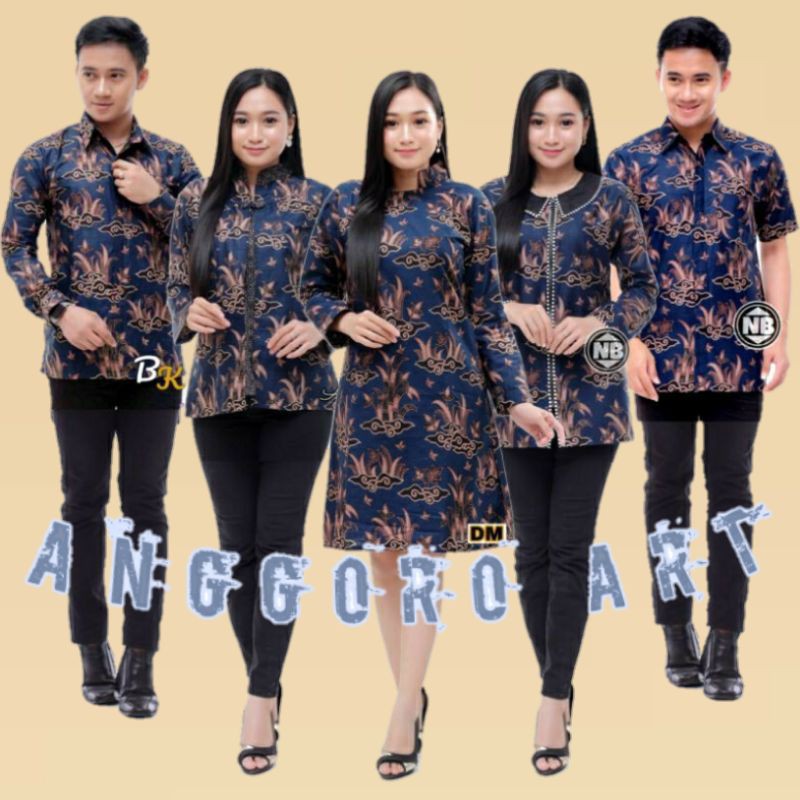 tey-17 Batik wanita ASJ SA HRB026 Kenongo Kemeja Tosca Pendek