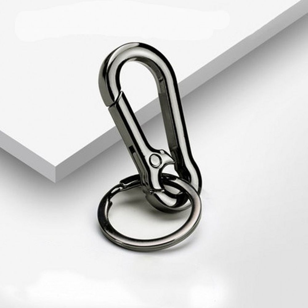 QUINTON Creativity Gourd Buckle Accessories Metal Keychain Stainless Steel Anti-lost Waist Belt Clip Car Key Ring Classic High Quality Car Decoration Keyring/Multicolor