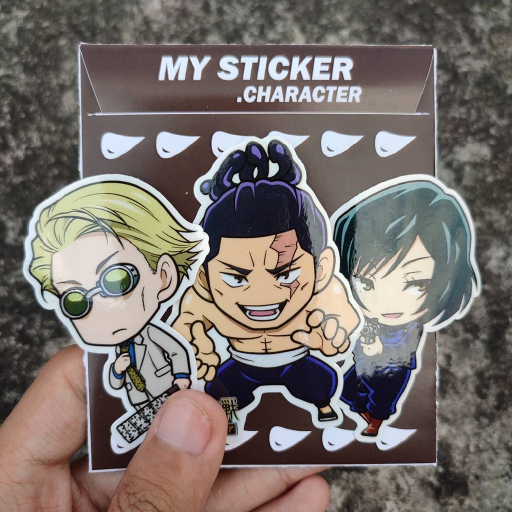 Sticker Anime Terlengkap - Stiker Jujutsu Kaisen Kode 2 - 1 Set isi 10