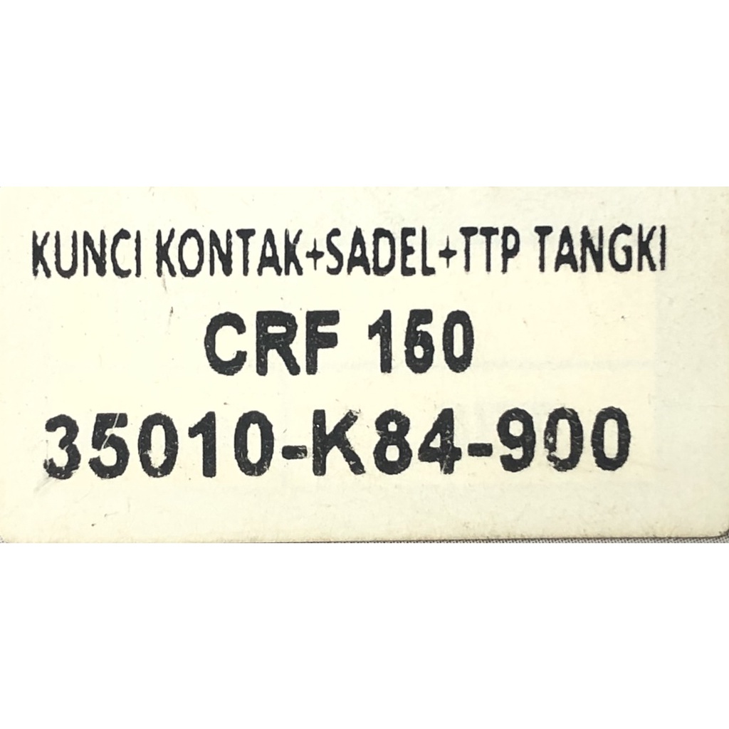 KUNCI KONTAK CRF 150 plus SADEL JOK plus TUTUP TANGKI