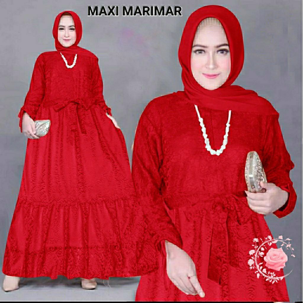 MX MARIMAR BRUKAT ORIGINAL L / XL  ORIGINAL GAMIS DRESS PESTA MEWAH TERLARIS TERBARU