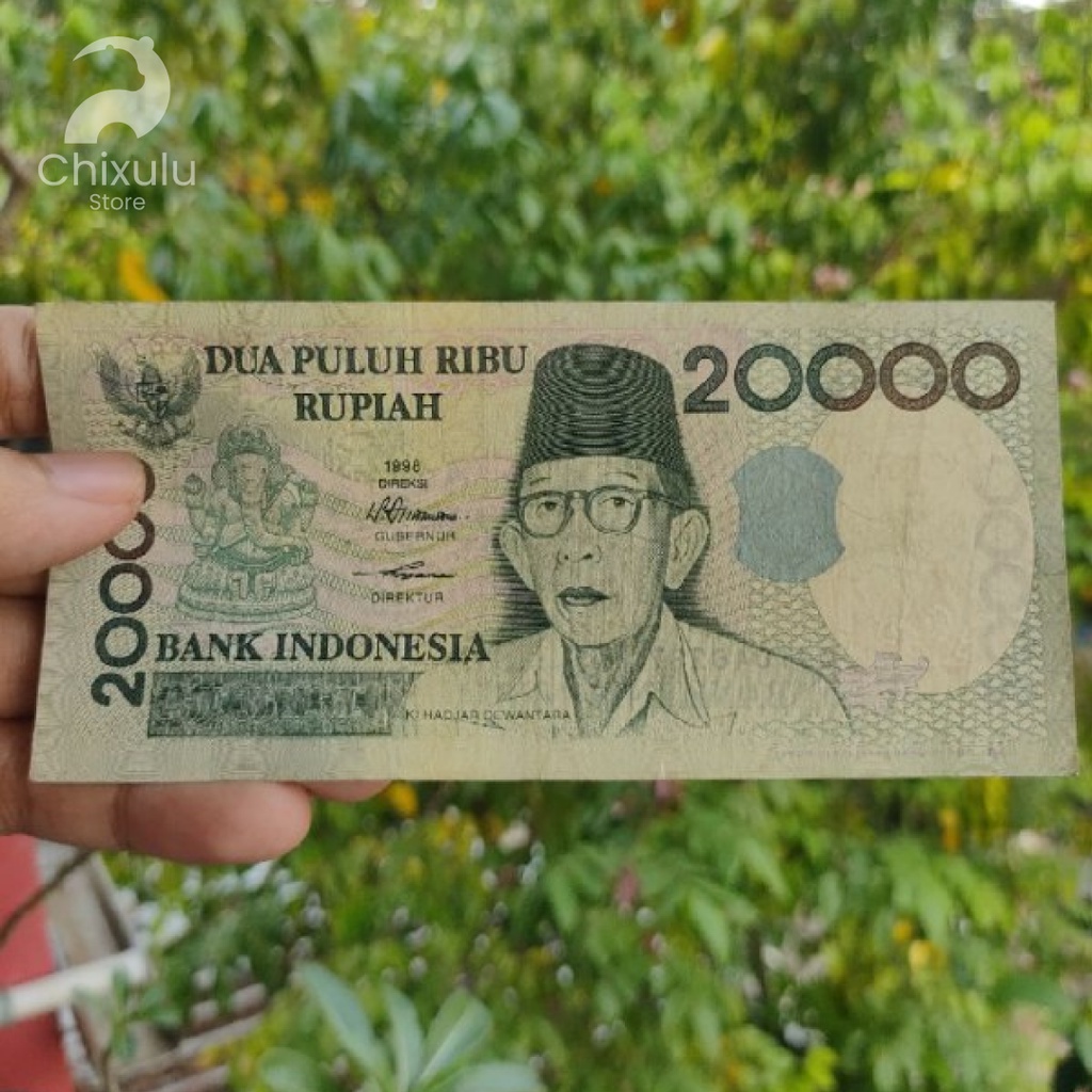 Uang Kertas Kuno Rp20000 (Ki Hadjar Dewanrata) Tahun 1998 | Uang Lama Indonesia