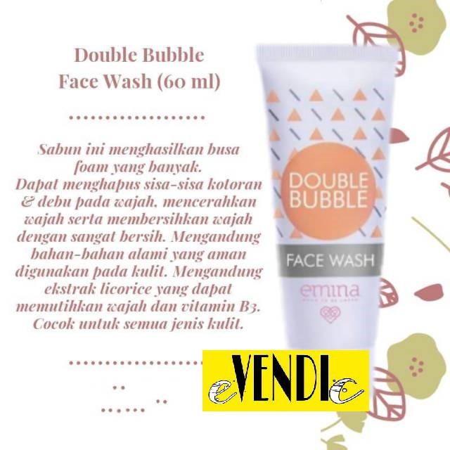 Emina SKIN BUDDY Double Bubble Face Wash 60 ml [EMINA FACE WASH]