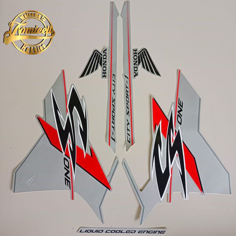stiker striping honda cs1 cs one csone cs 1 silver stiker lis body motor berkualitas