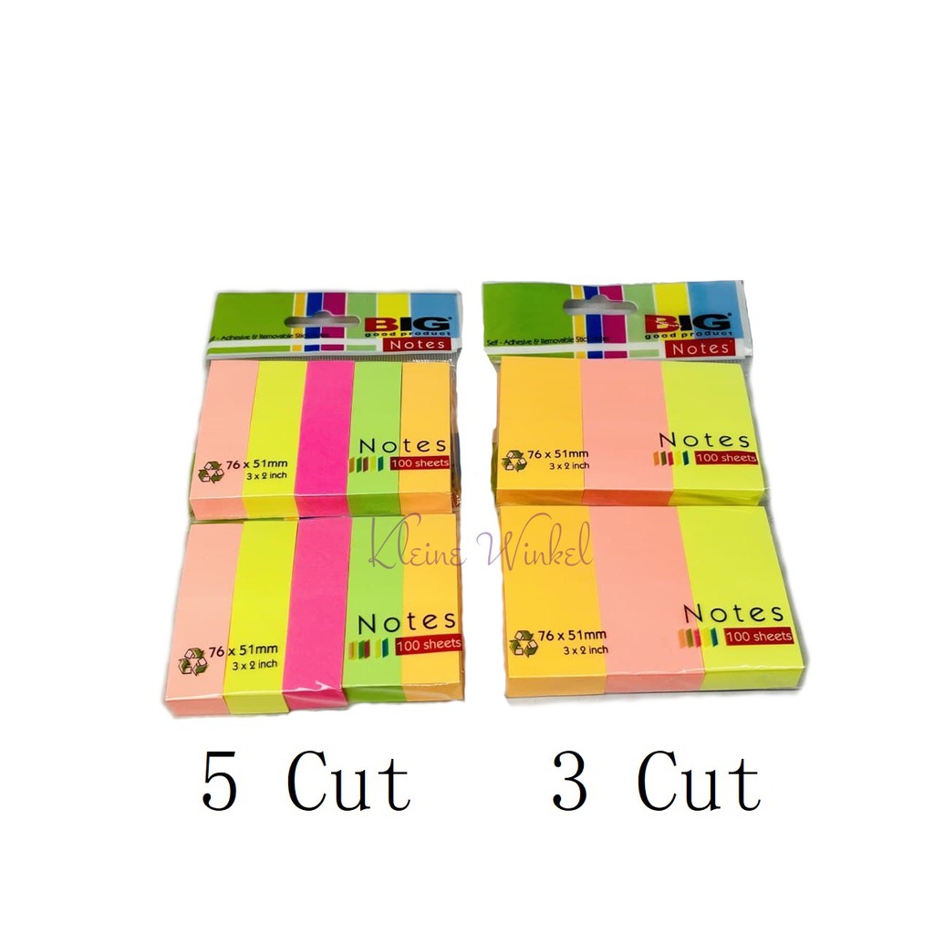 

STICKY NOTE 76 x 51 mm MEMO TEMPEL BIG 3 cut/5 cut