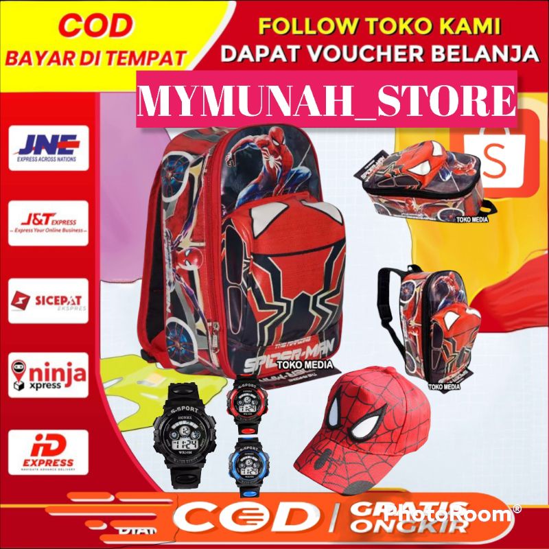 (COD) Tas ransel paud motif Spiderman