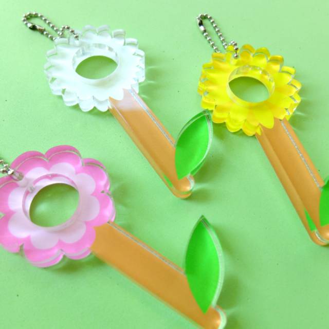 Cofing bunga corona finger extensions alat sentuh cute flower