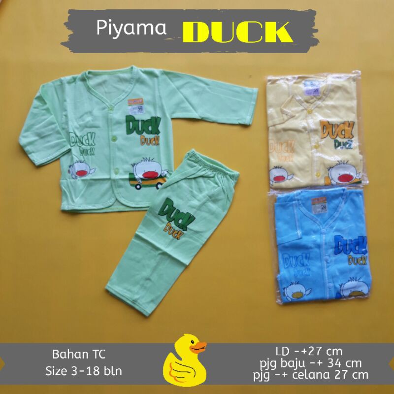 setelan panjang piyama bayi duck