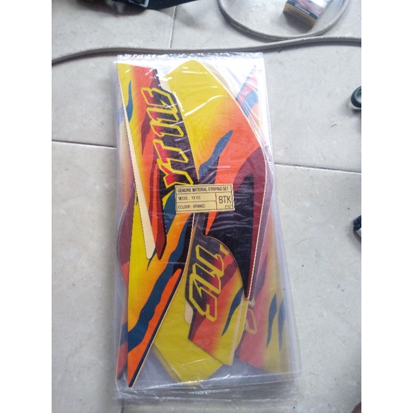 STRIPING LIS BODY YAMAHA YT 115 ORANGE