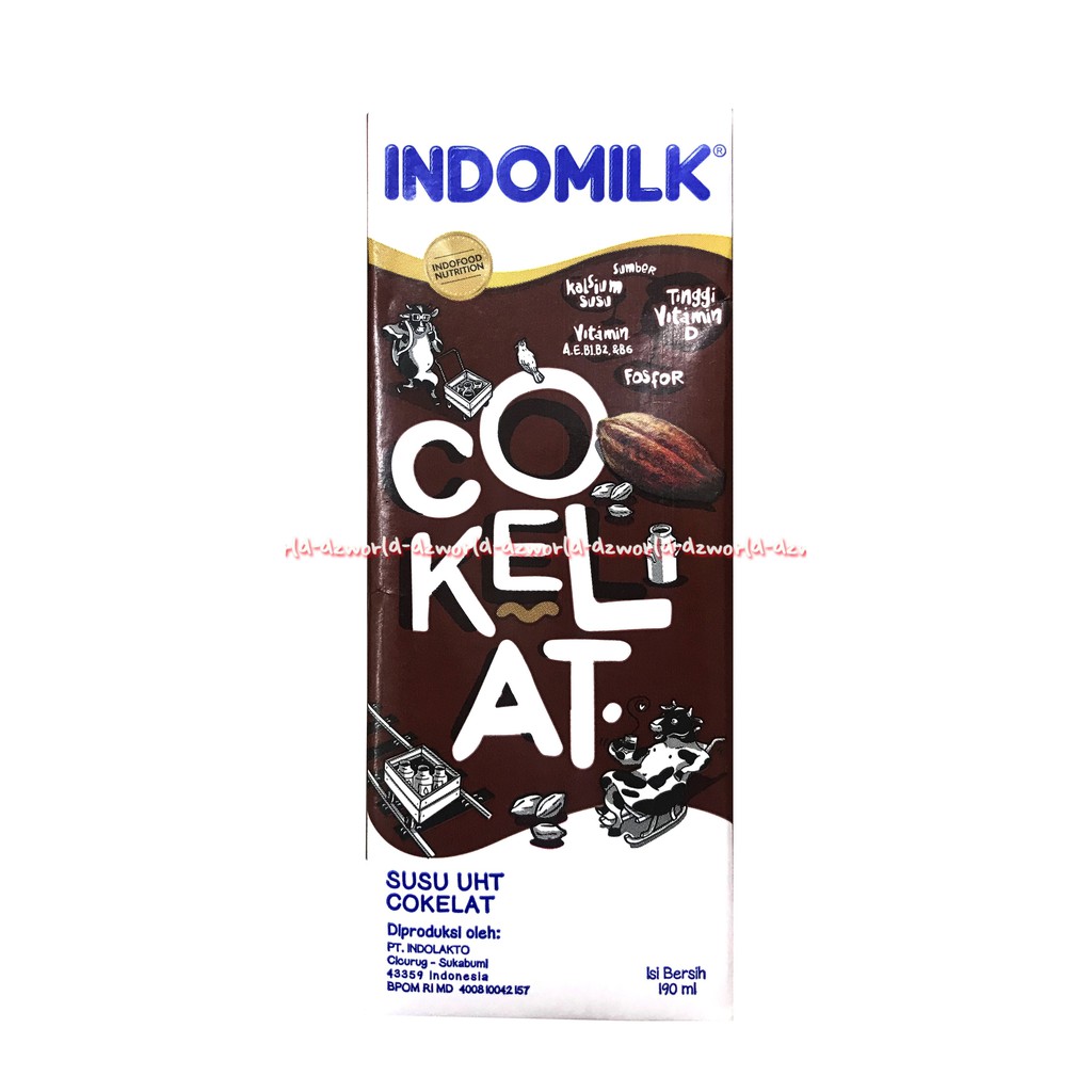 Indomilk Susu UHT Coklat 190ml Susu Siap Minum Susu Kotak