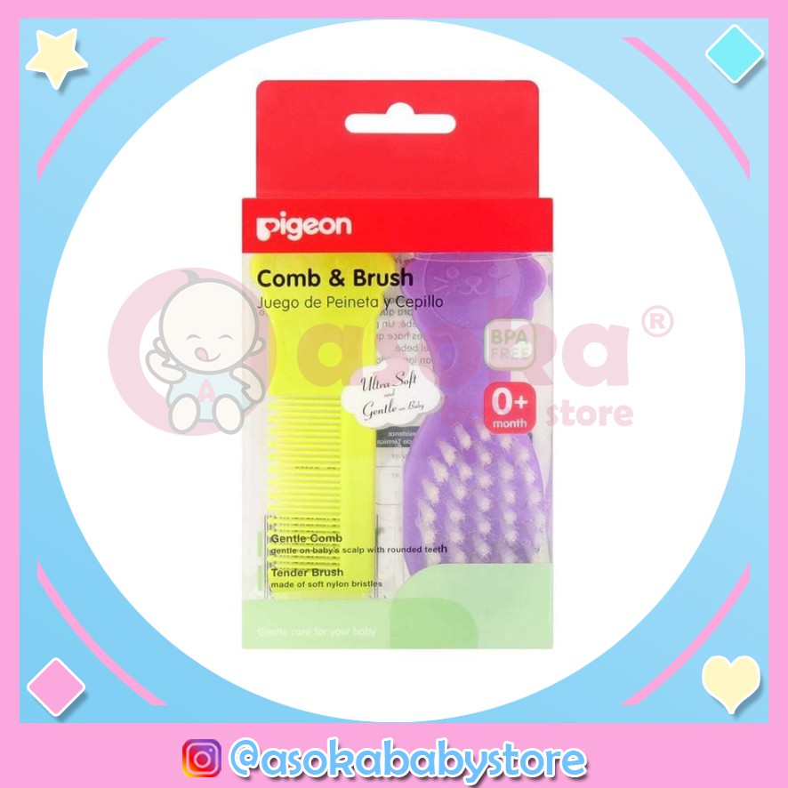 Pigeon Comb and Hair Brush Set Sisir Bayi ASOKA