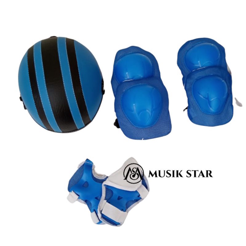 helm sepatu roda set helm deker pelindung sepeda sepatu roda skuter