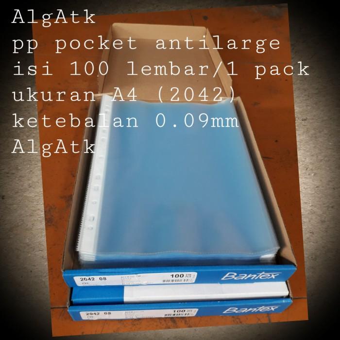 

Paper | Pp Pockets Bantex Ukuran A4. Ketebalan 0.09Mm. Isi 100 Lembar. Murah Baru
