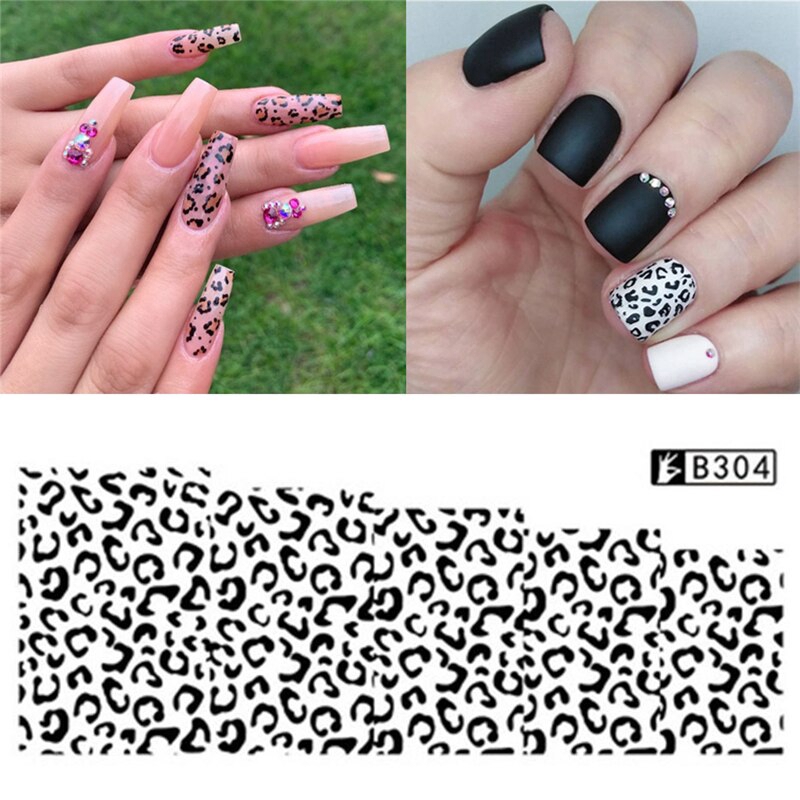 Diy Nail Art Tip 1lembar Pola Leopard Nail Art Transfer Air Stiker Decals Full Wraps Manicure