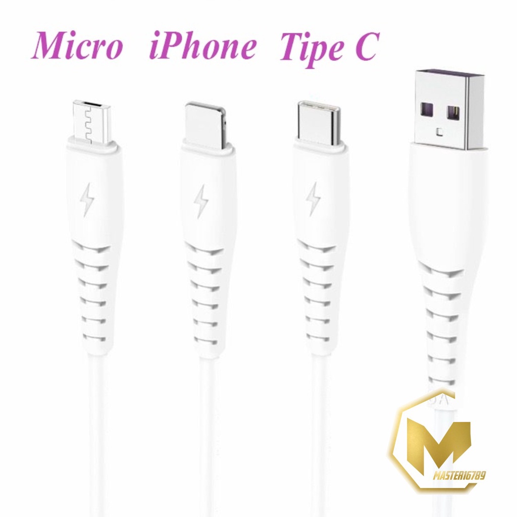 6a kabel cable data original diinami ligthing micro tipe c i phone usb fast charging qc 3.0a pengisian cepat ma2148