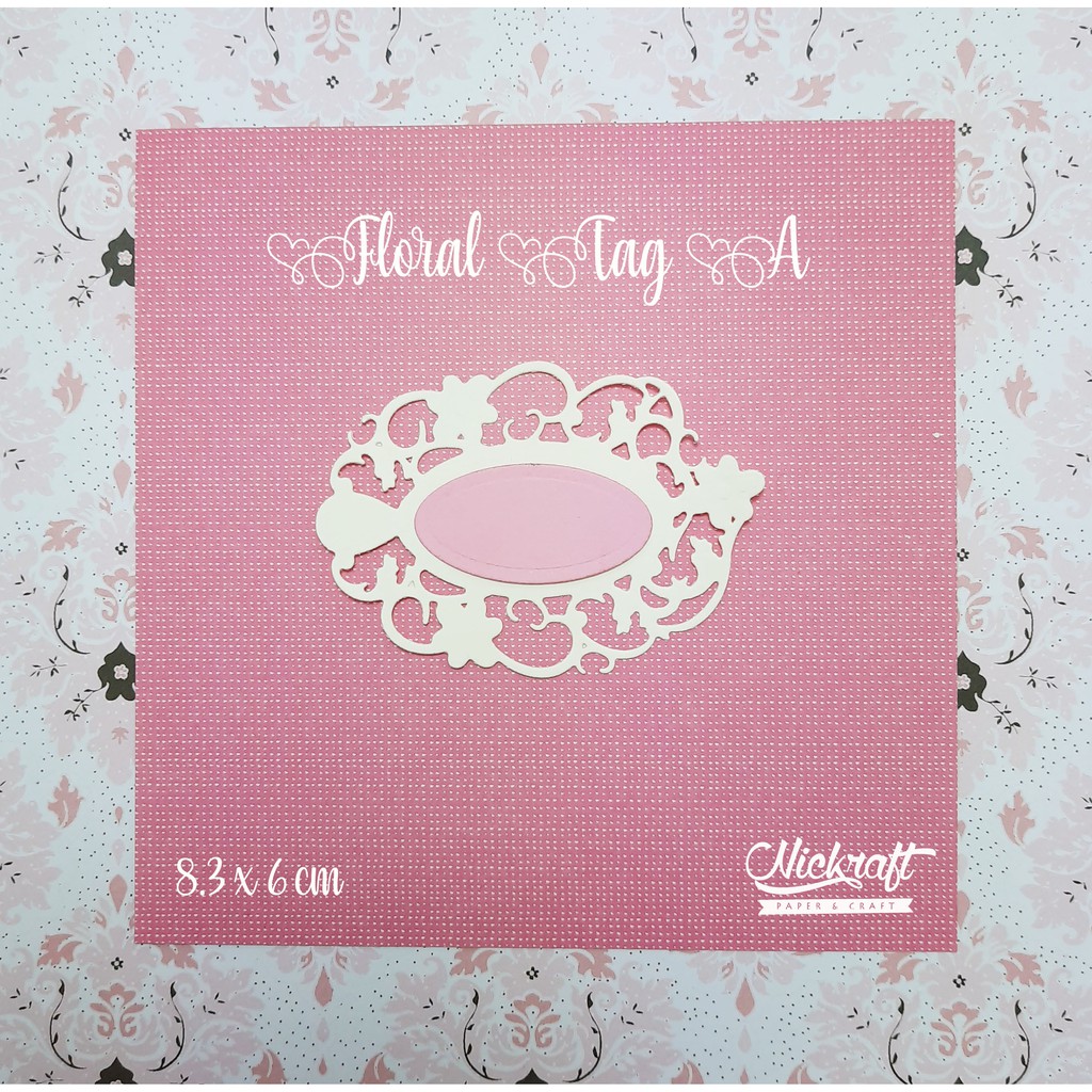 

FLORAL TAG A - BAHAN SCRAPBOOK LABEL KECIL