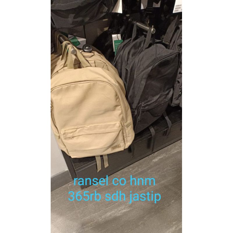 H&M BAG TAS RANSEL POLOS PRIA SIZE DEWASA