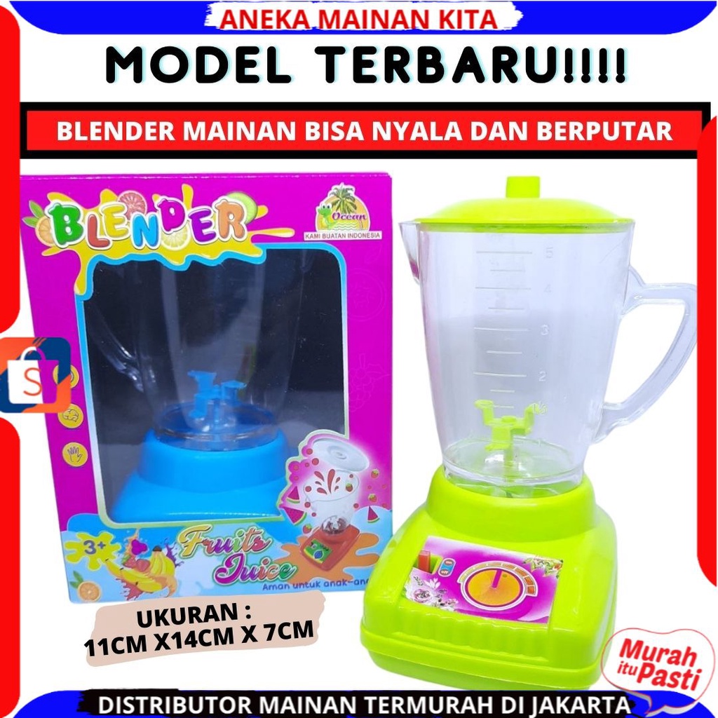 Mainan Blender anak edukasi perempuan murah dan terlengkap menggunakan baterai