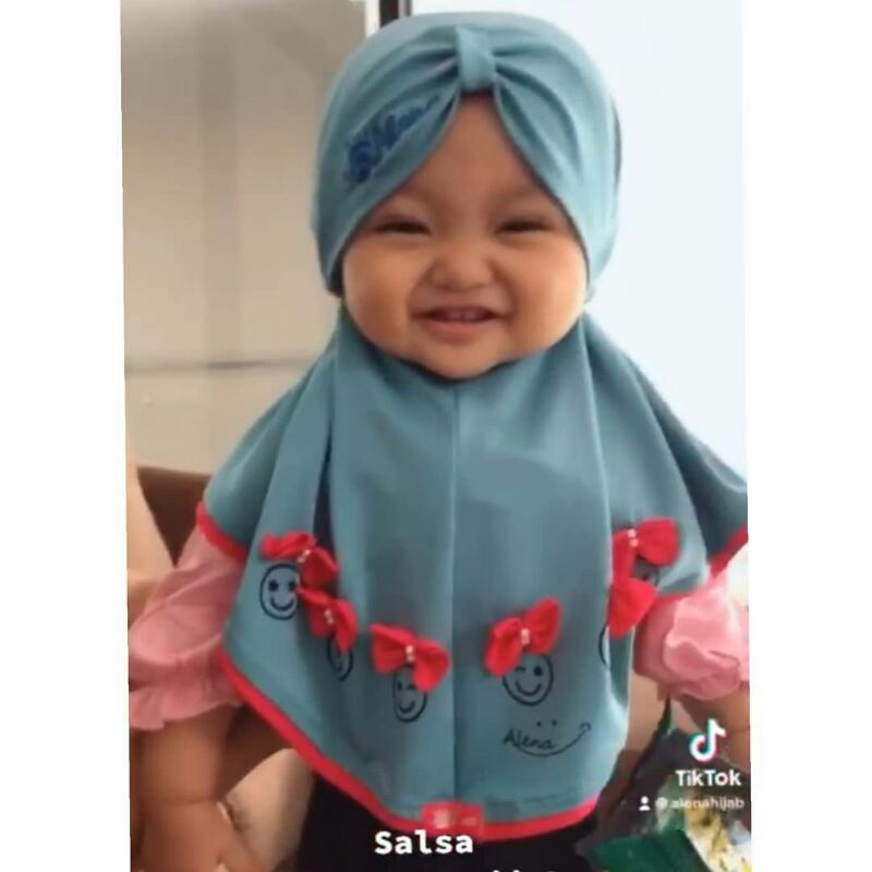 Jilbab bayi / hijab bayi instant Alena Salsa 0-2 tahun