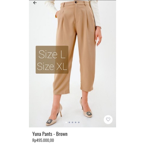 Yuna Pants by Benang Jarum Brown XL