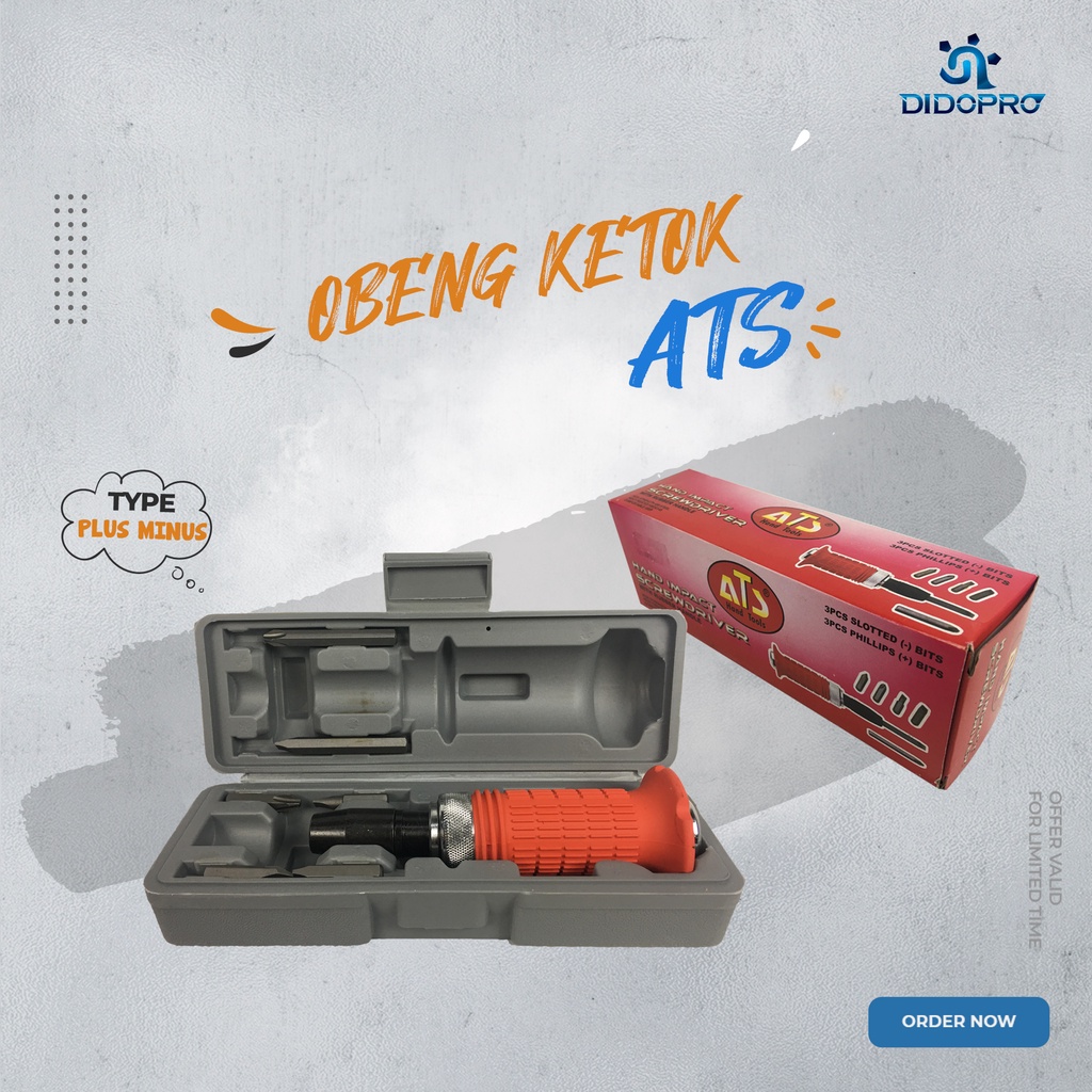 ATS Obeng Ketok 7 pc Set Impact Driver JAPAN / Obeng Ketok Getok Set 6pcs 6 pcs / Impact Screwdriver Driver - ATS 2800