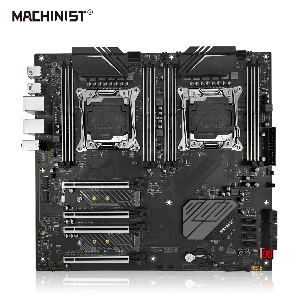 PREORDER MACHINIST X99 Motherboard Dual LGA 2011-3 CPU slot Support Dual Xeon Processor and Dual M.2