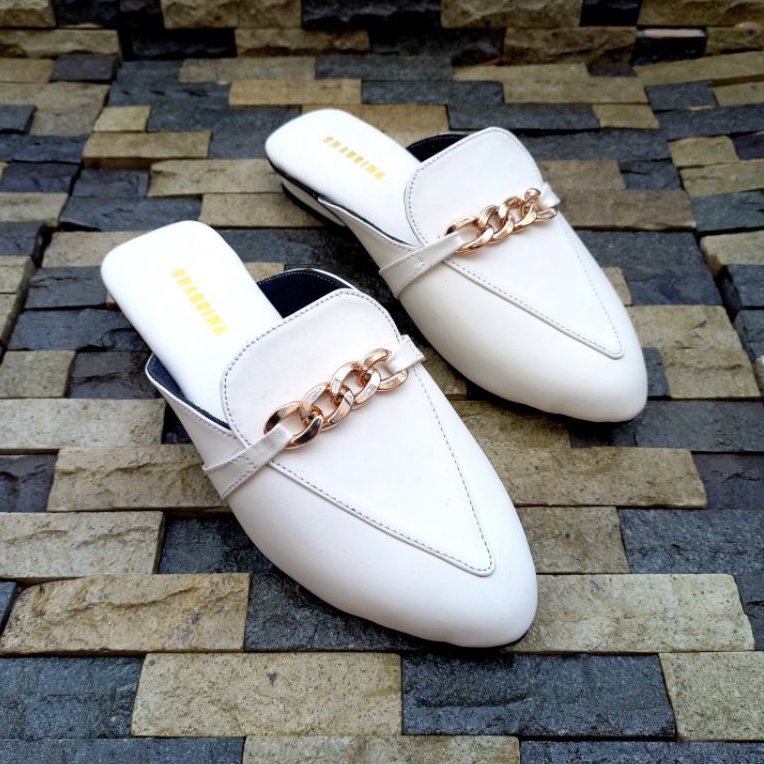 Shabrina Jasmine white Sepatu Big Size Jumbo 41-45