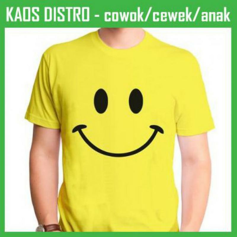 TSHIRT KAOS BAJU SMILE MURAH / KAOS SMILE DISTRO