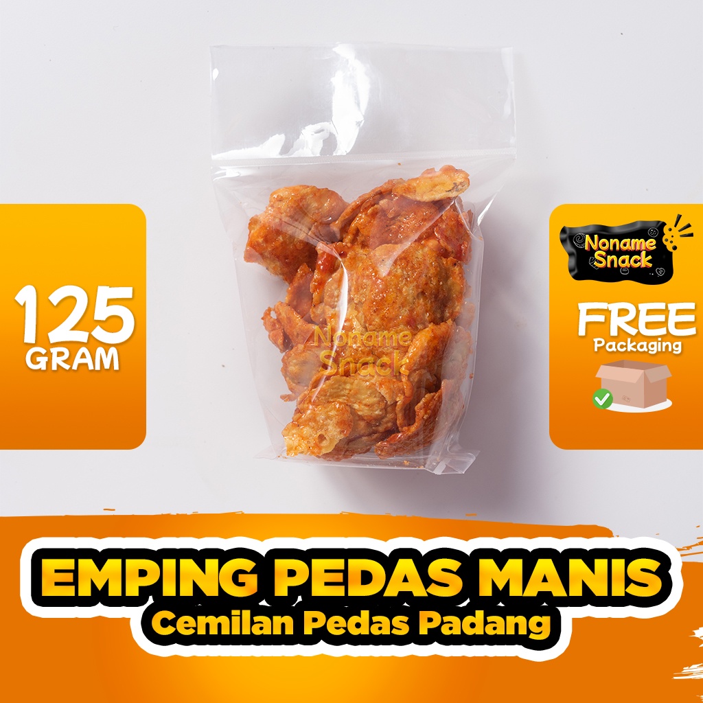 NoName Snack - Emping Balado Pedas Manis Sp Oleh Oleh Padang Keripik Grosir 130Gr