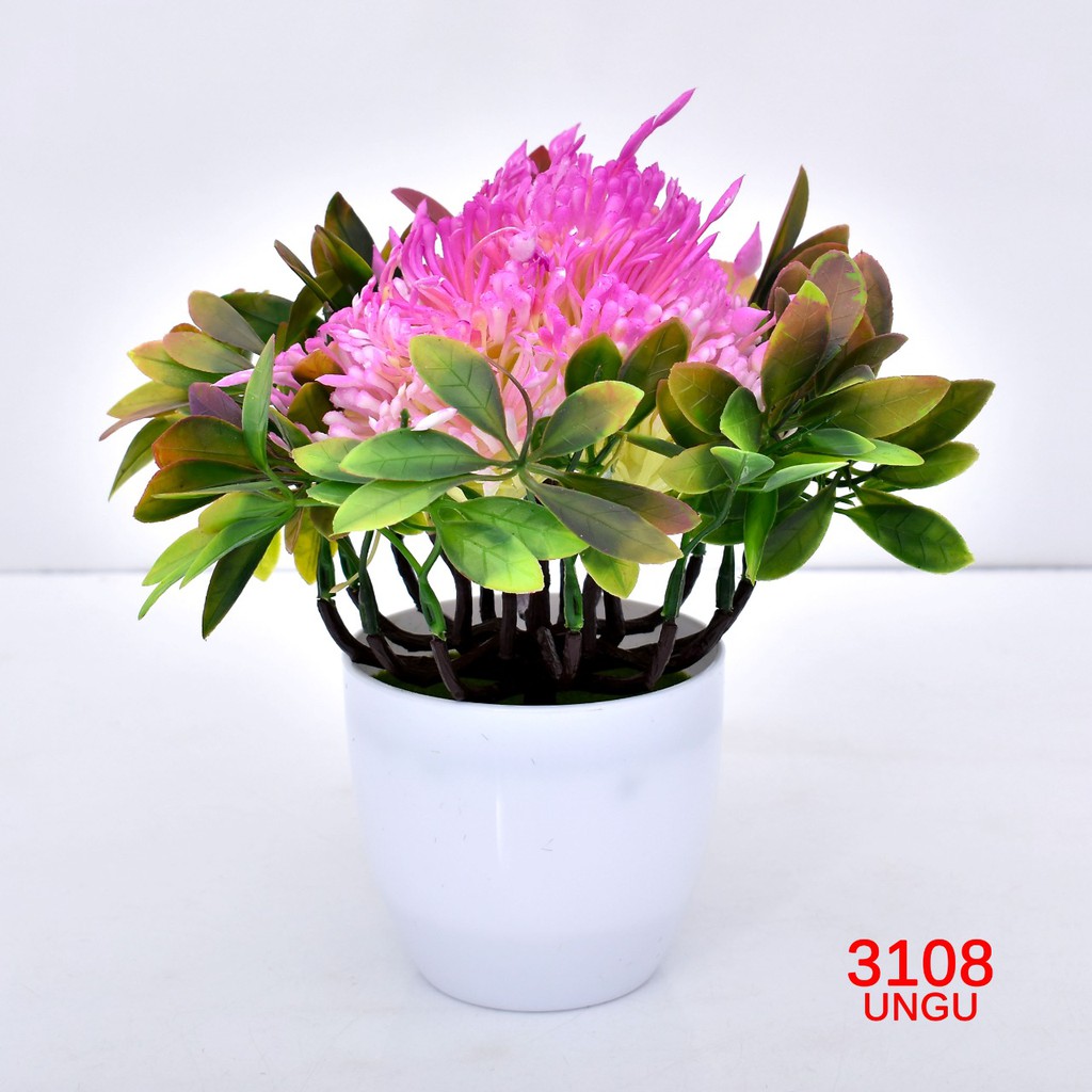 COD/ TL88 TANAMAN BUNGA HIAS POT TANAMAN HIAS DEKORASI RUMAH  DAN BUNGA PLASTIK  P3108-3