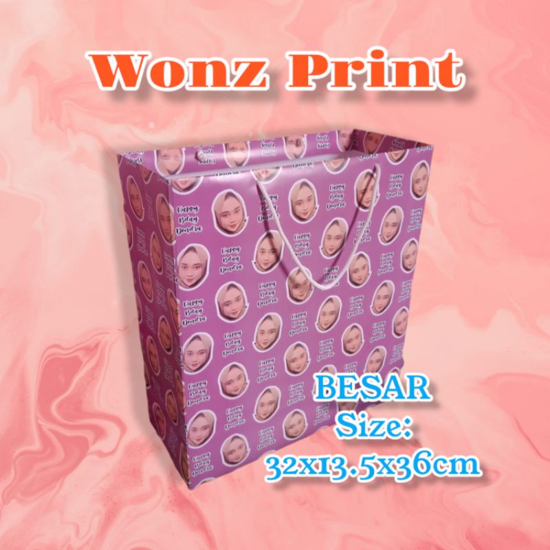 

RB Paper Bag Custom Muka Wajah Aesthetic Besar Tebal