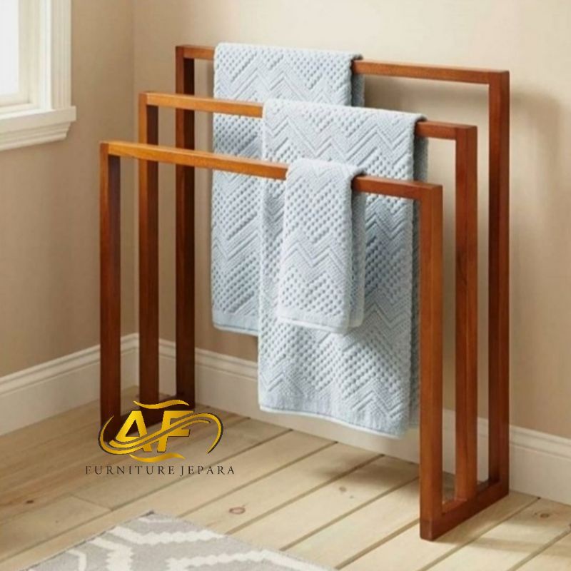 gantungan handuk kamar mandi kayu jati,gantungan minimalis