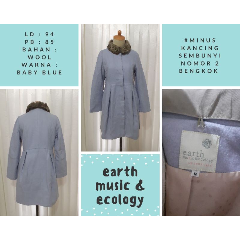 EARTH MUSIC & ECOLOGY WOOL COAT