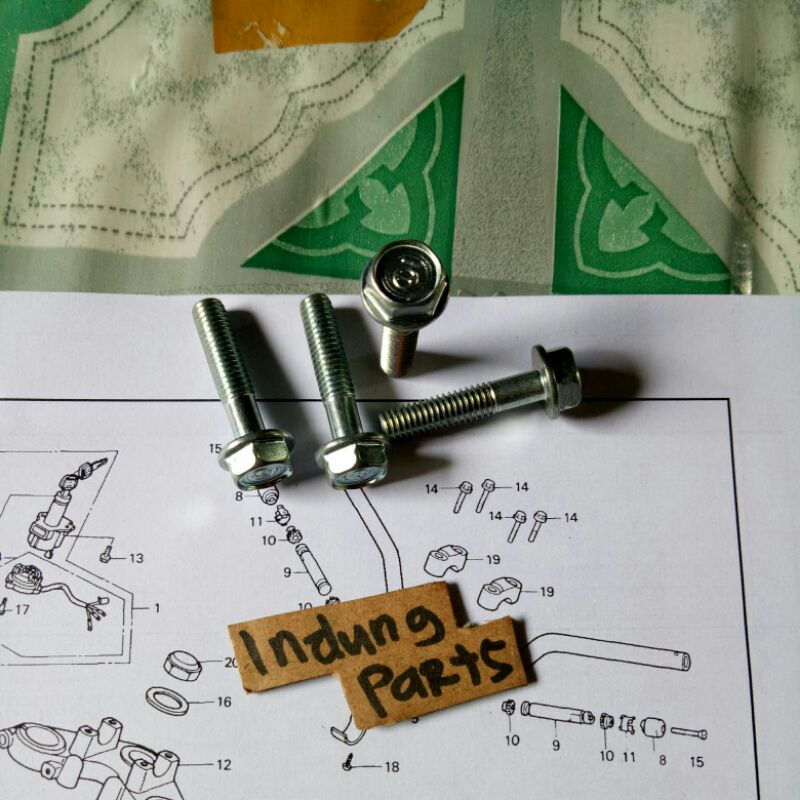 baut raiser stang honda tiger