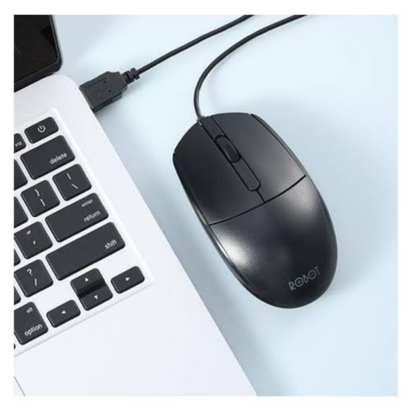 (M120 ROBOT) MOUSE USB ANTI SLIP SCROLL 1000 DPI DESAIN ERGONOMIC MOUSE ROBOT