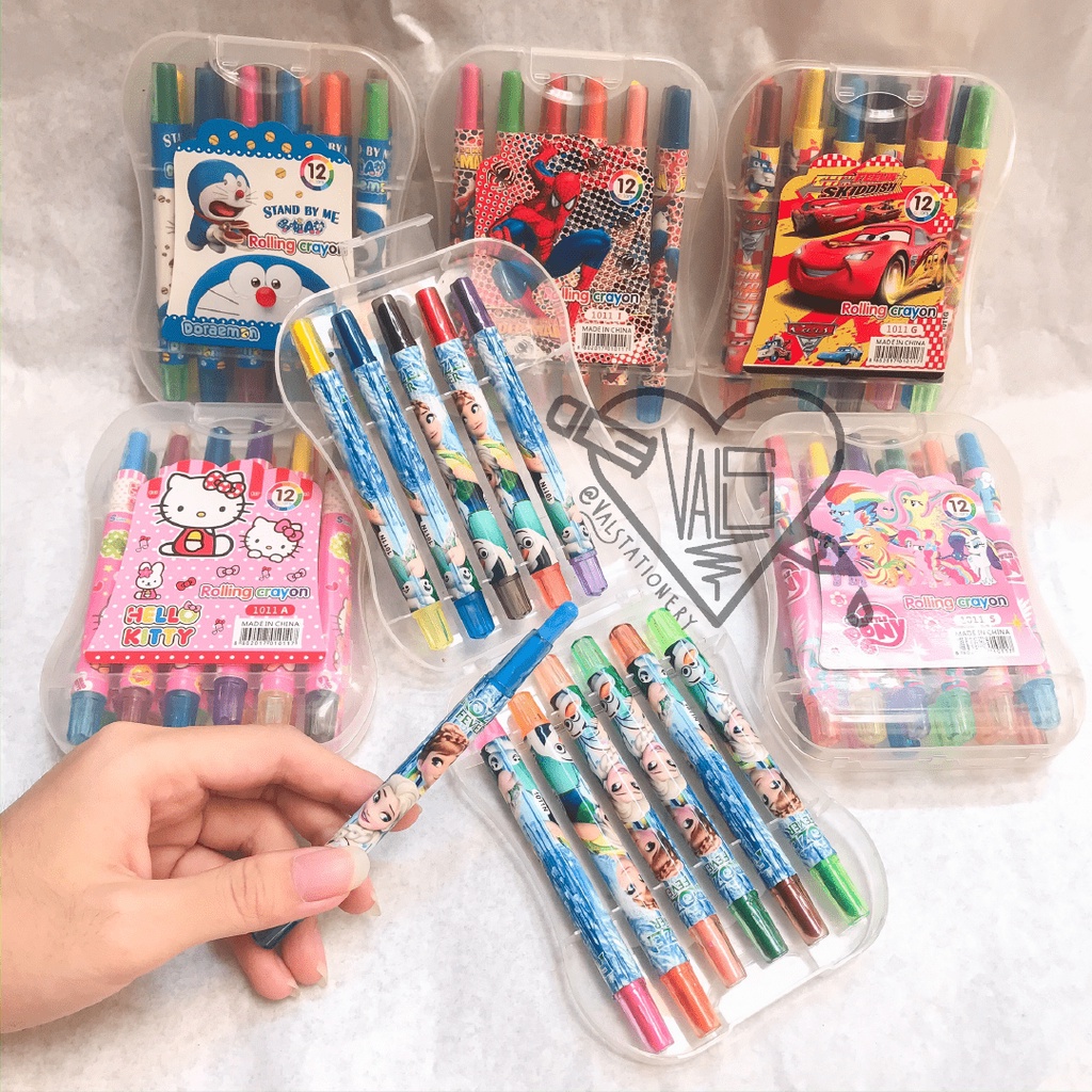 

Crayon putar karakter / twist crayon isi 12
