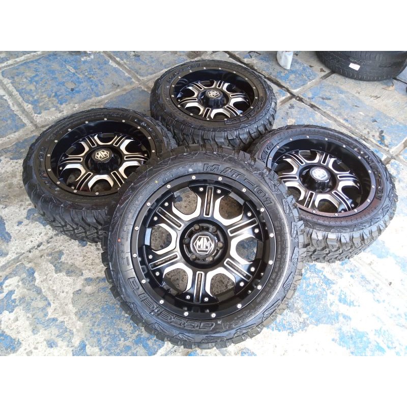 VELG MOBIL BEKAS TYPE MAYHEM RING 20 + BAN M/T 275 55 r20 FORTUNER PAJERO HILUX