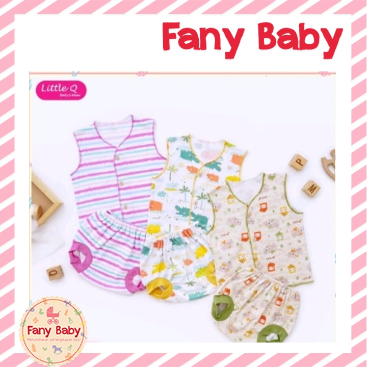 Little Queen Setelan Baju Lengan kutung + Celana Pop Isi 3 Pcs